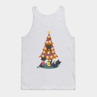 Meowy christmas sugar skulls Tank Top